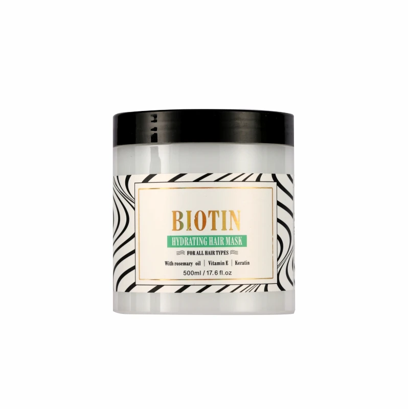 

500ml New Deep Conditioning Biotin Hair Thickening Mask Cream With Vitamin E Rosemary Extract For Dry Damaged Hair Sulfate-Free