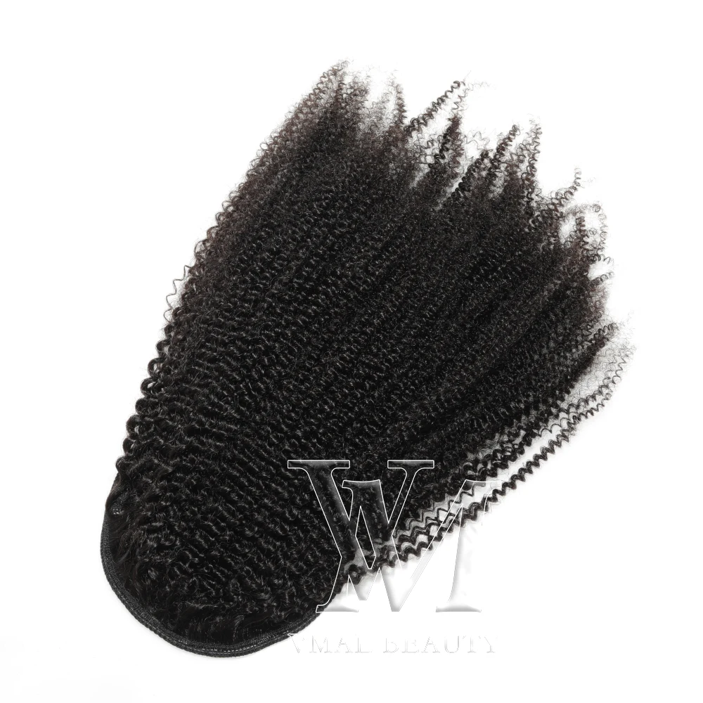 

VMAE Mongolian Full Thickness 3A 3B 4C Afro Kinky Curly Raw Cuticle Aligned Human Hair Drawstring Ponytail With Easy Combs