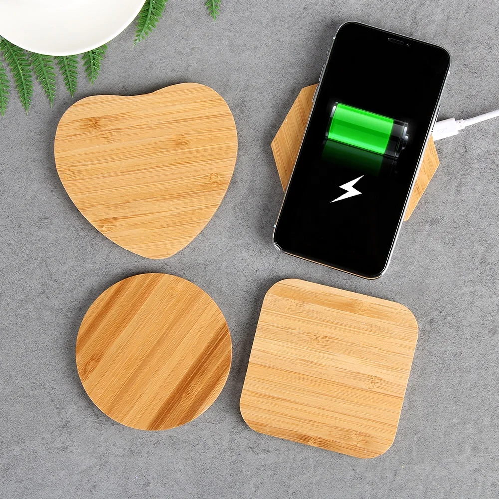 

10W fast charging wooden bamboo wood wireless charger