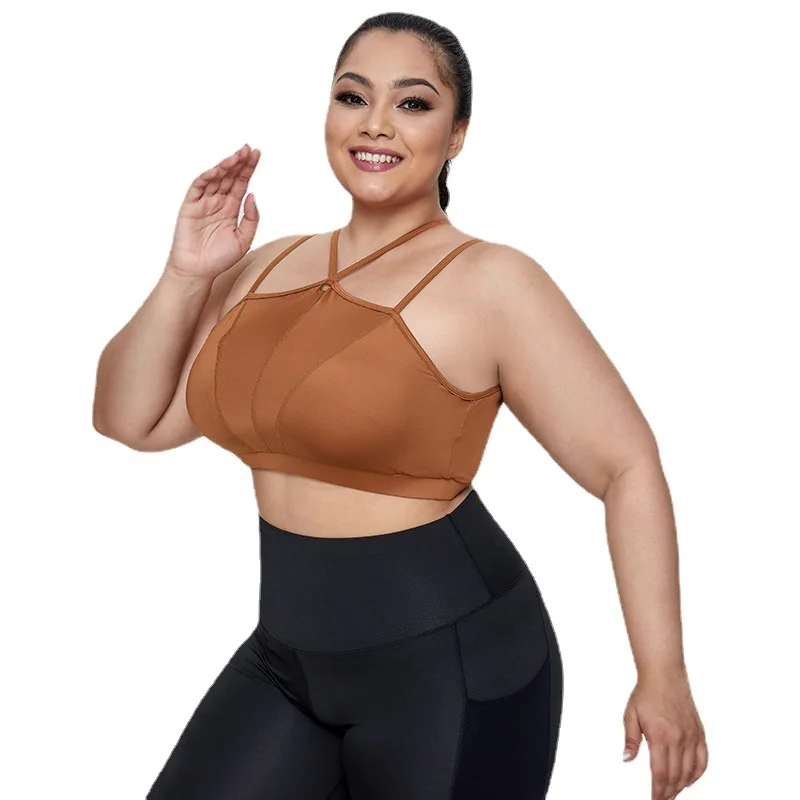 

New Design Fitness Bra Yoga Underwear Cross Back Sports Bra Plus Size Big