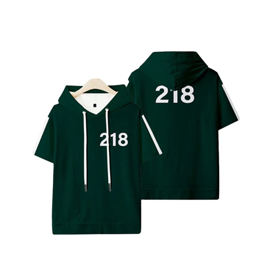 

Free Shipping the squid games cosplay costume t shirt autumn clothes 456 001 212 067 218 player costume