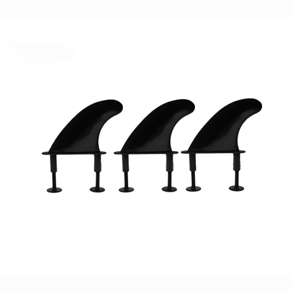 

3 PCS Plastic Plastic Soft Top Surfboard Fins For Sale, Black