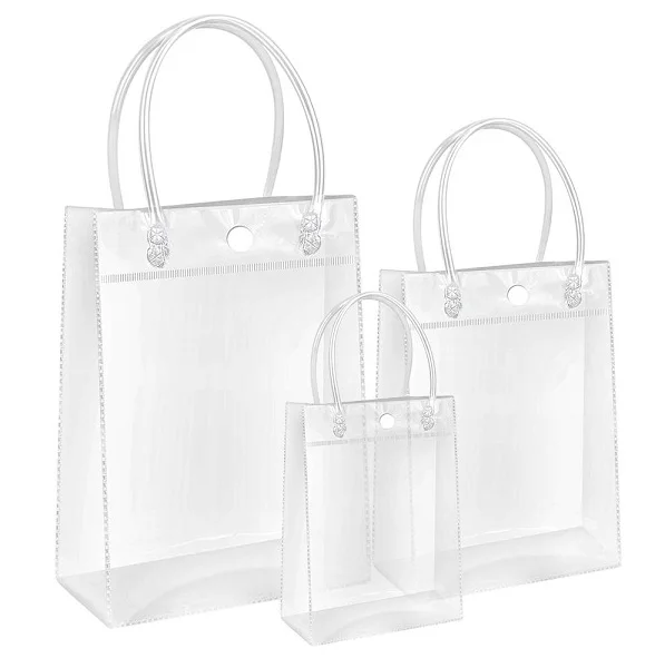 

Custom Size PVC Clear Tote Gift Shopping Bag for Christmas Thanksgiving etc