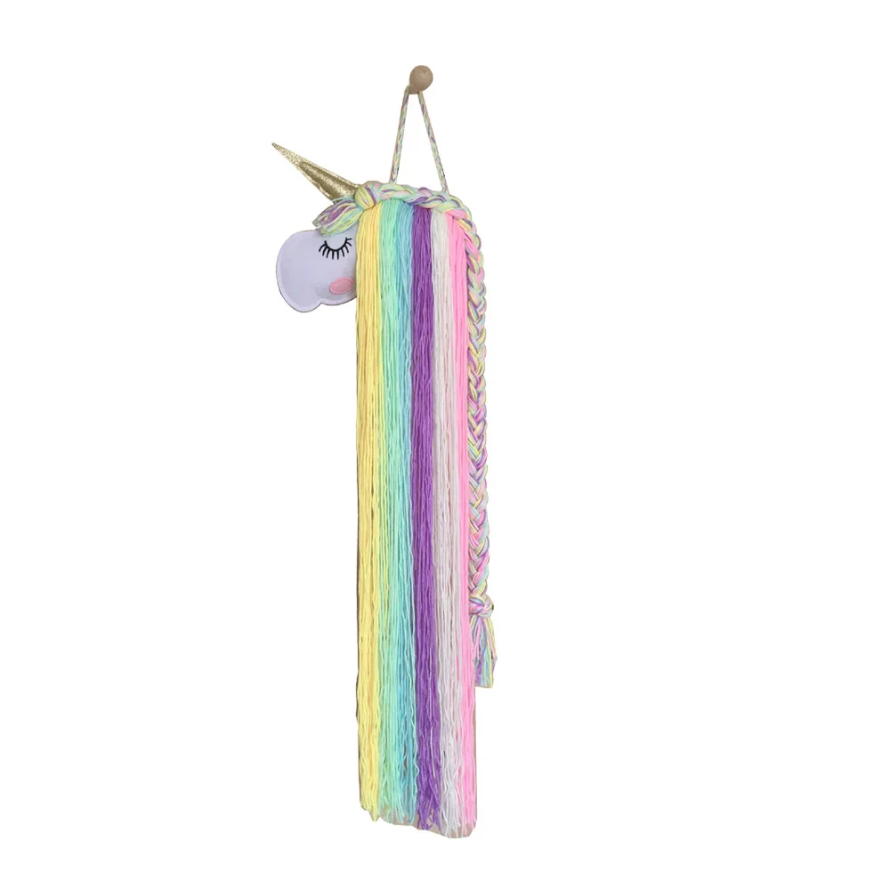

Colorful Unicorn Storage Decor Hanger Hanging Wall Headwear Organizing Strip Cute Clips Hair Clip Hairband Organiz Girl