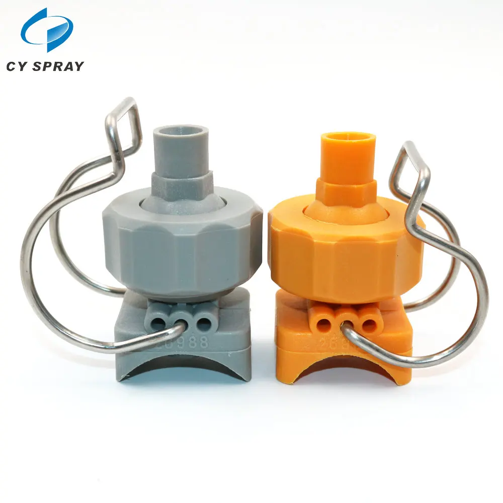 Plastic Pipe Clamp Clip On Adjustable Ball Joints Nozzle With Full Cone