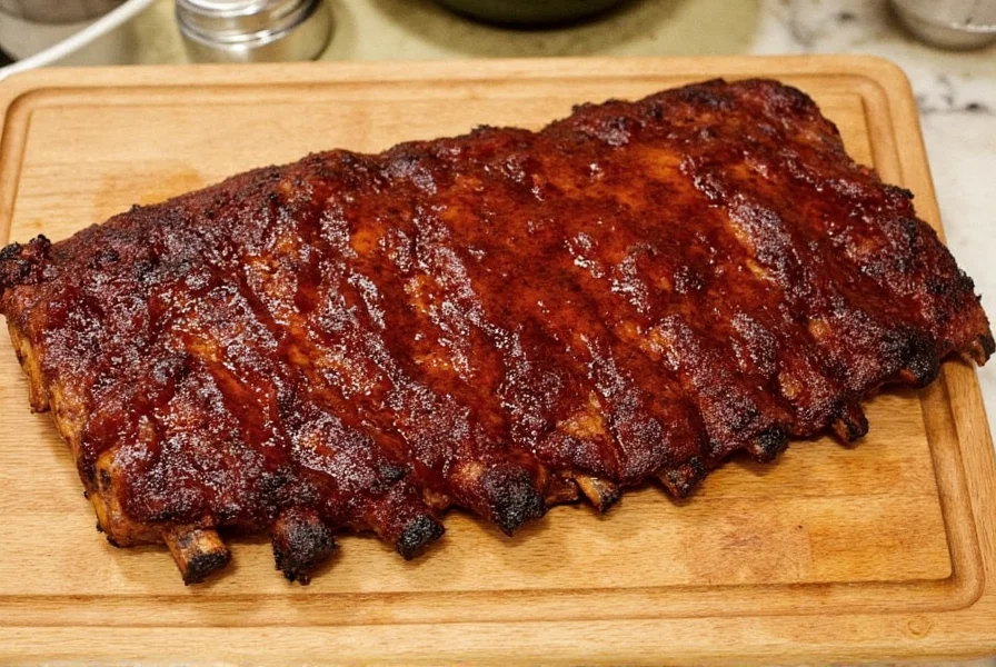 Platter of perfectly grilled ribs