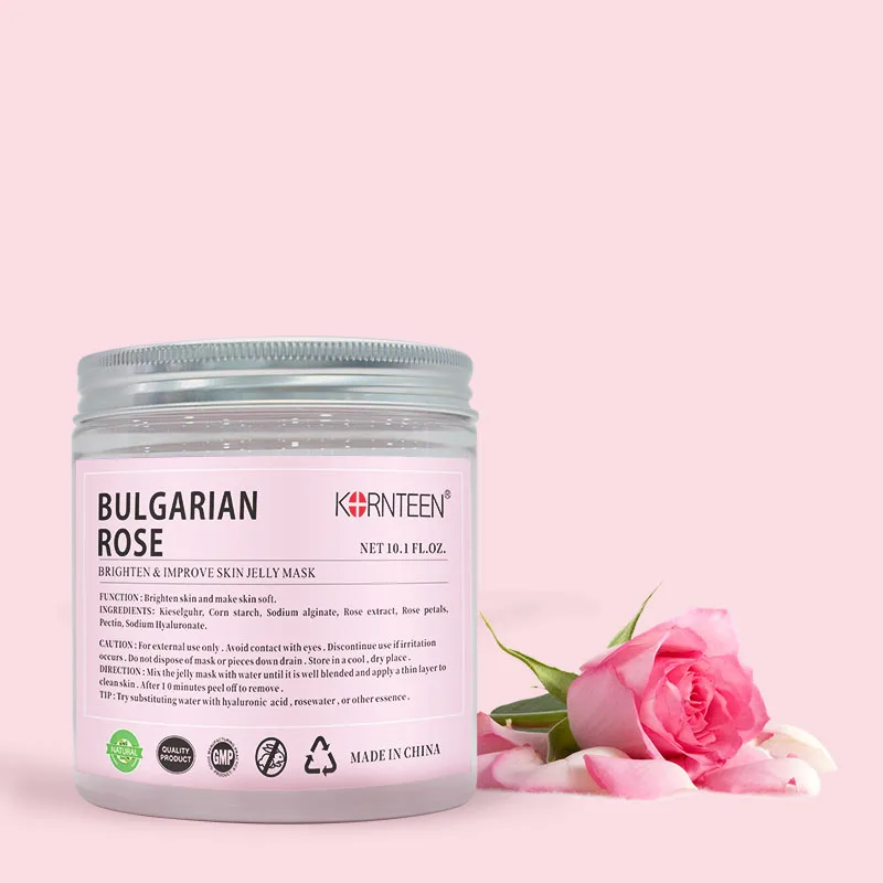 

Powder Mask Organic Kornteen Rose Hydro Whitening Korean Beauty Skin Care Face Rose Peel Off Brightening Moisturizer Facial Mask, Pink