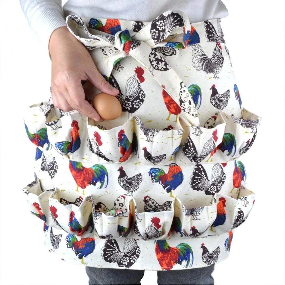 

Wholesale Customized Printing Design Farmhouse Chicken Egg Collecting Apron