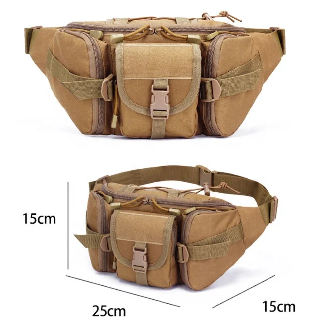 

800D 5L Outdoor Bum Bag Men Waist Pack Military Hiking Pouch Tactical Fanny Pack Casual Waist Bag, More than 10 colors for reference