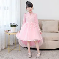 

Baby giel little kid girls long sleeve princess dresses for wedding party