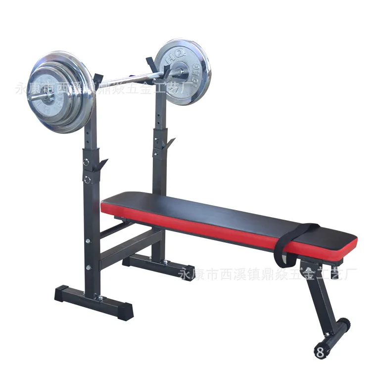 

Weight Bench With Adjustable Barbell Rack Multifunctional Fitness Equipment Folding Bench Press For Home Strength Training