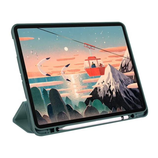 

Hot Sale Flip Leather Tablet Case For iPad Pro 11 2020 Cover with Pencil holder
