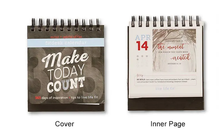 365 Day Mini Custom Printing Page A Day Desktop Calendar Buy Custom