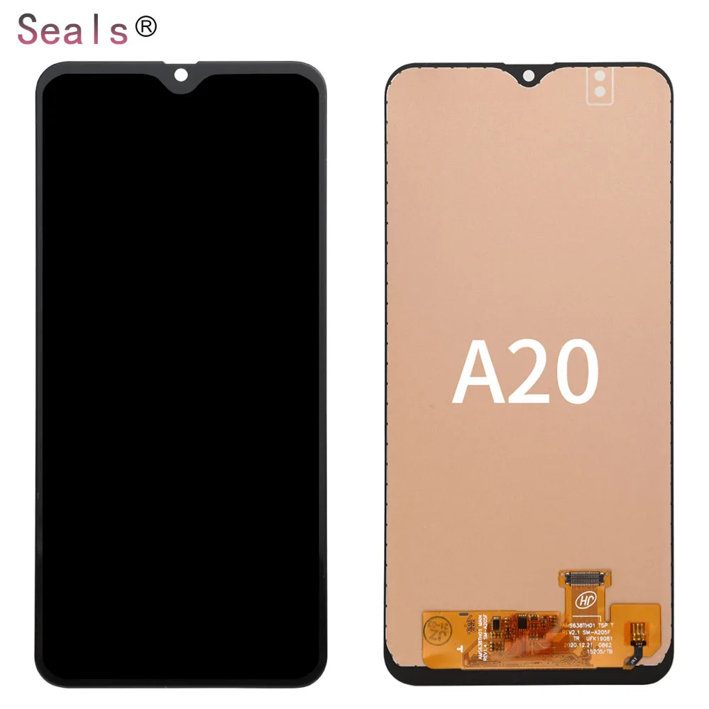 

Replacement digitizer for samsung a20 lcd display screen, Black