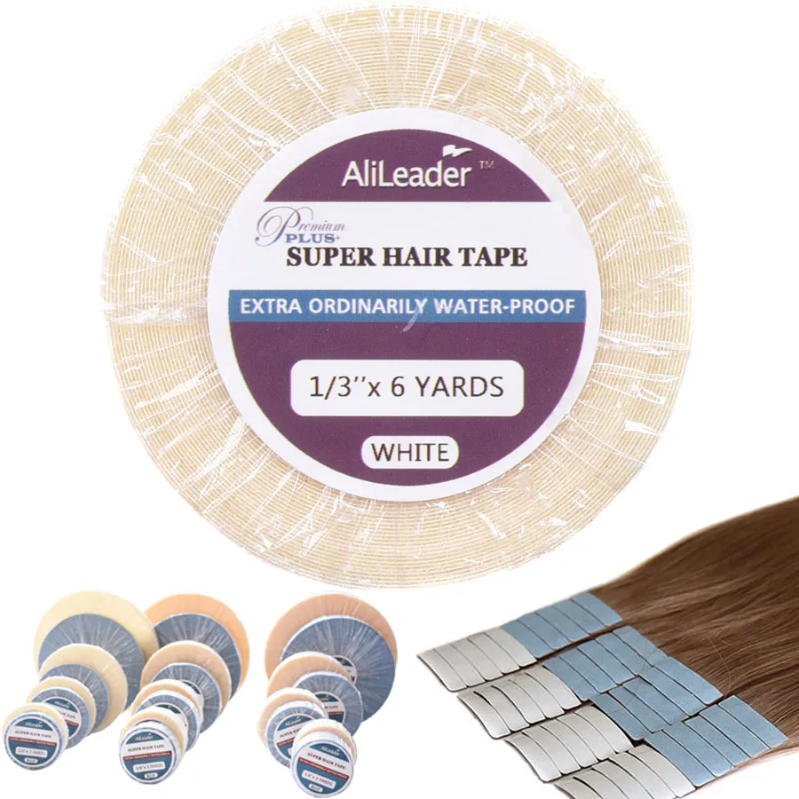 

Leeons Double Side Adhesive Seamless Glue Ultra Tool Yellow Tape Bonding Hair Patch Blue Walker Ultra Hold Tape For Hair, White,blue