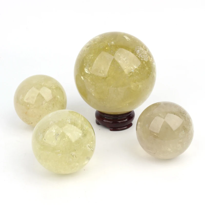 

hot-sale natural healing stones polished yellow citrine quartz balls crystal spheres for Decoration