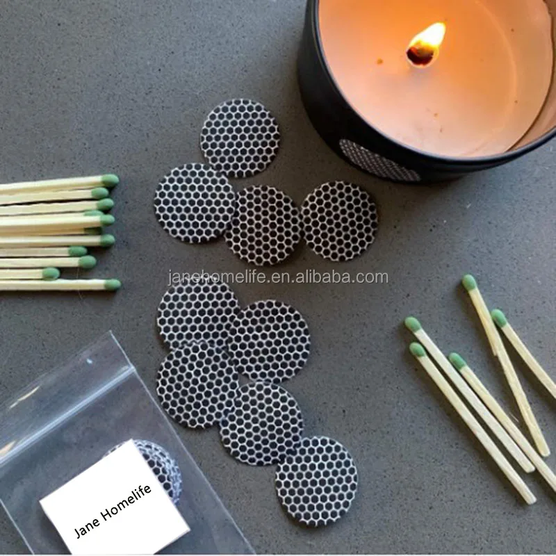 

Customized size 17mm 20mm 23mm Round Shap Paper Matches Box Full Line Striker Match Box Stickers Striking Paper