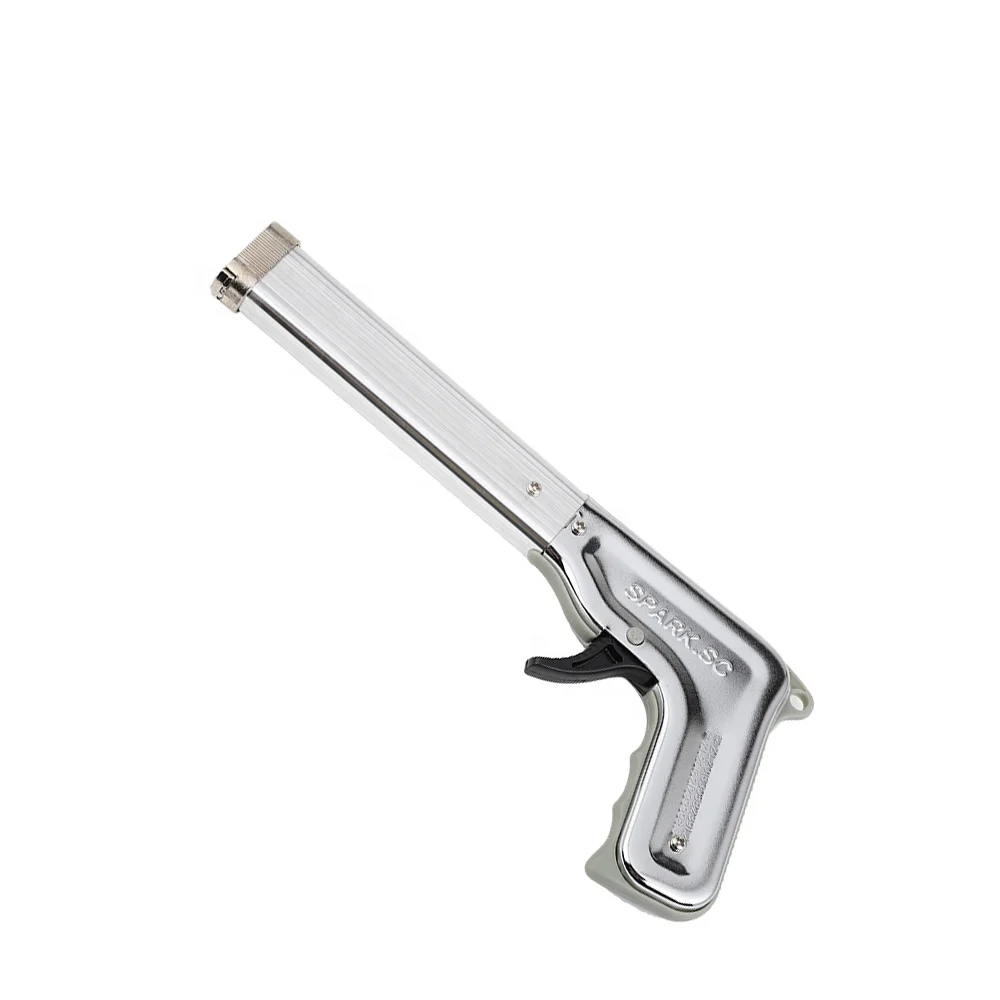 

High Quality Windproof Kitchen Igniter Burner Gas Stove Bbq Candle Cigarette Metal Gun Lighter, Silver / black