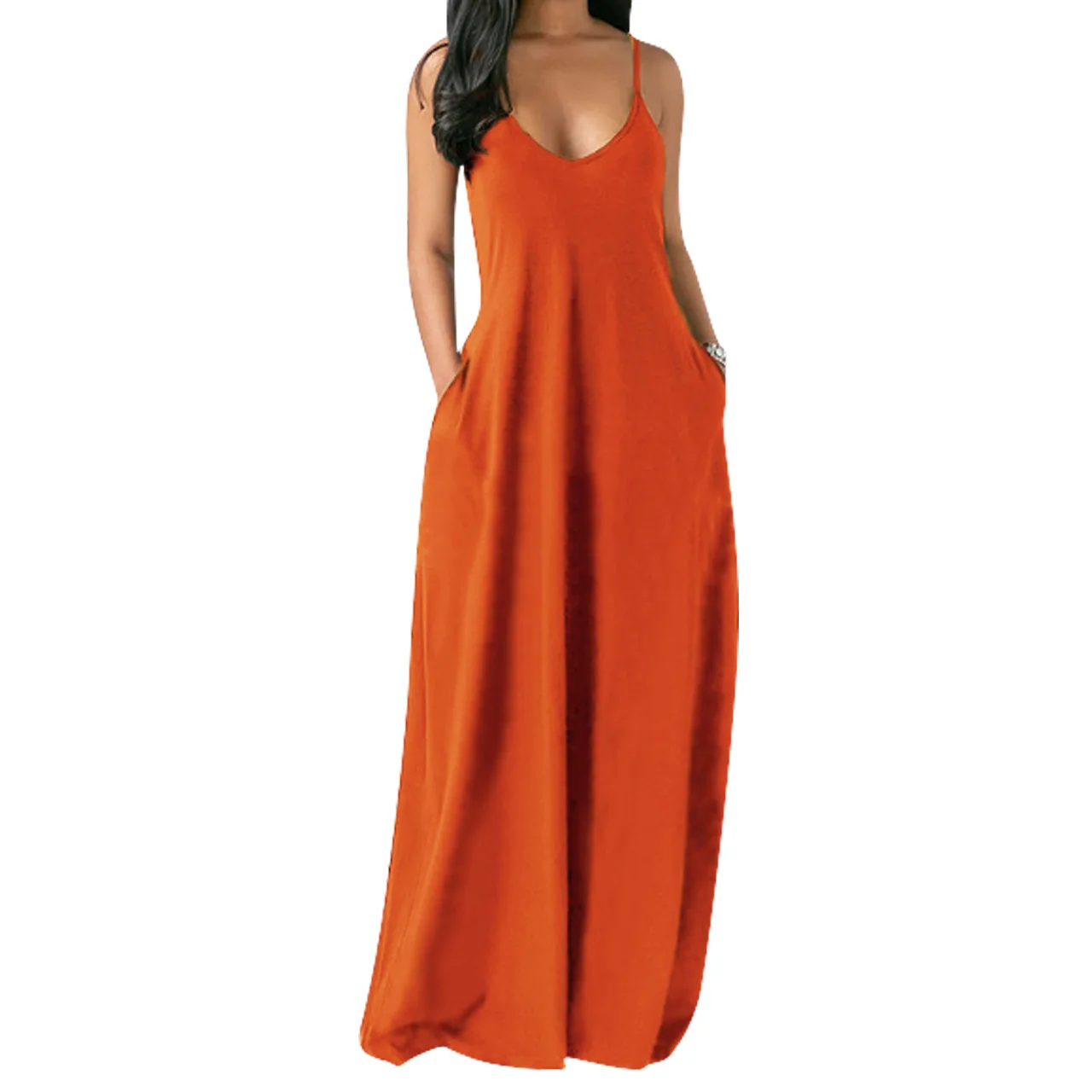 

2021 new arrivals Fashion Women Solid Color Plus Size Loose Long Girls' Sexy Clothes Lady Elegant Summer Casual Dress