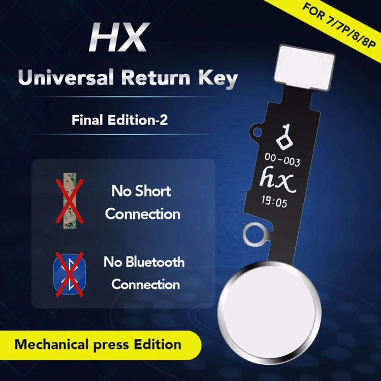 

Tested Home Flex For iPhone 7 8 Plus HX Universal Home Button Flex Cable Return Home No Blue tooth, White black gold rosegold