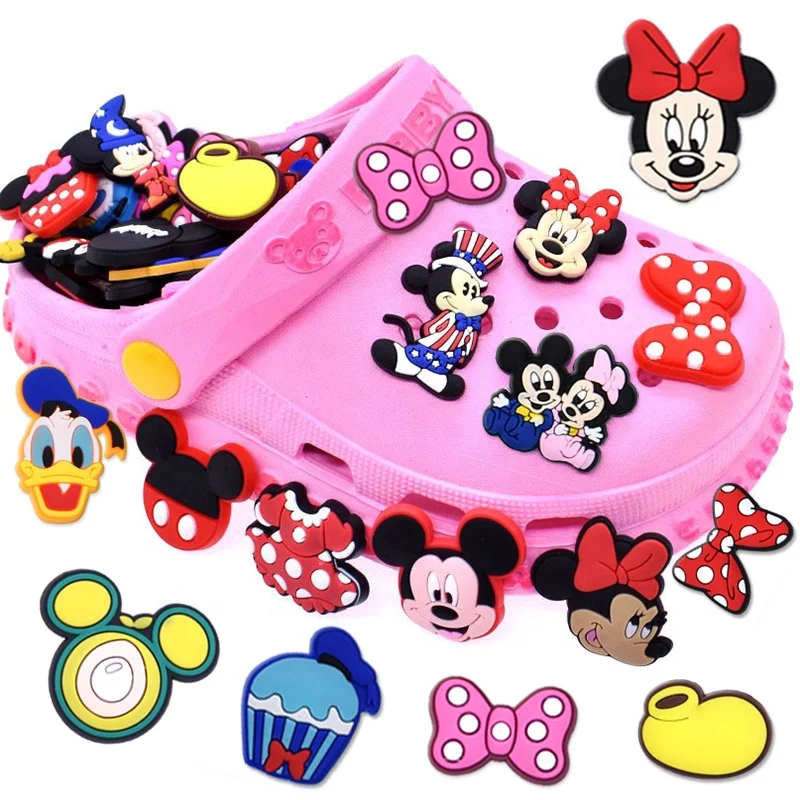 

Hotsell wholesale DIS Mickey shoe charms cartoon PVC designer croc charms shoe decorations, As picture