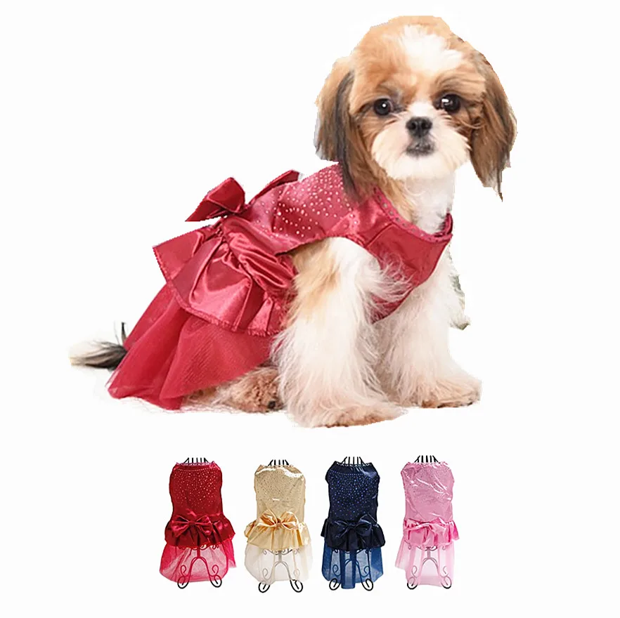 

Hot Selling Pet Dog Business Wedding Dress Pet Dog Formal Dress For Spring Summer, Pin,rosy,glod,navy