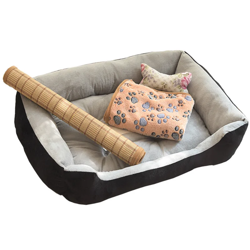 

Comfortable Soft Plush Round Faux Fur Donut Pet Dog Cat Sleeping Cushion Bed, Customized color