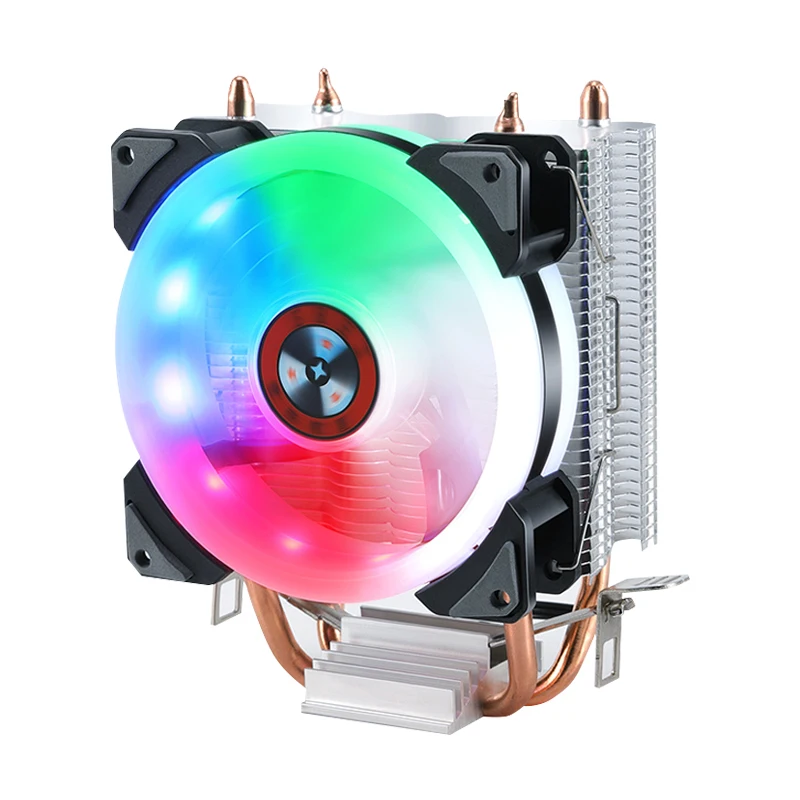 

cpu cooler 12v ventilador RGB cooling fan Computer color cooling Processor heatsink, Multi color, ice blue, red, white