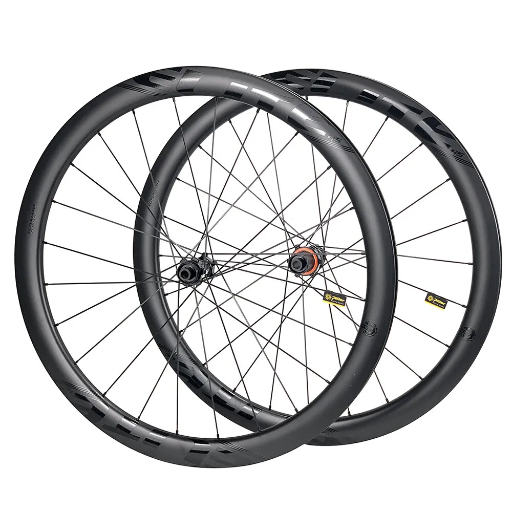 

ELITEWHEELS Carbon Gravel Wheelset Disc Brake Rims 45mm Depth 29mm Width 700c cyclocross