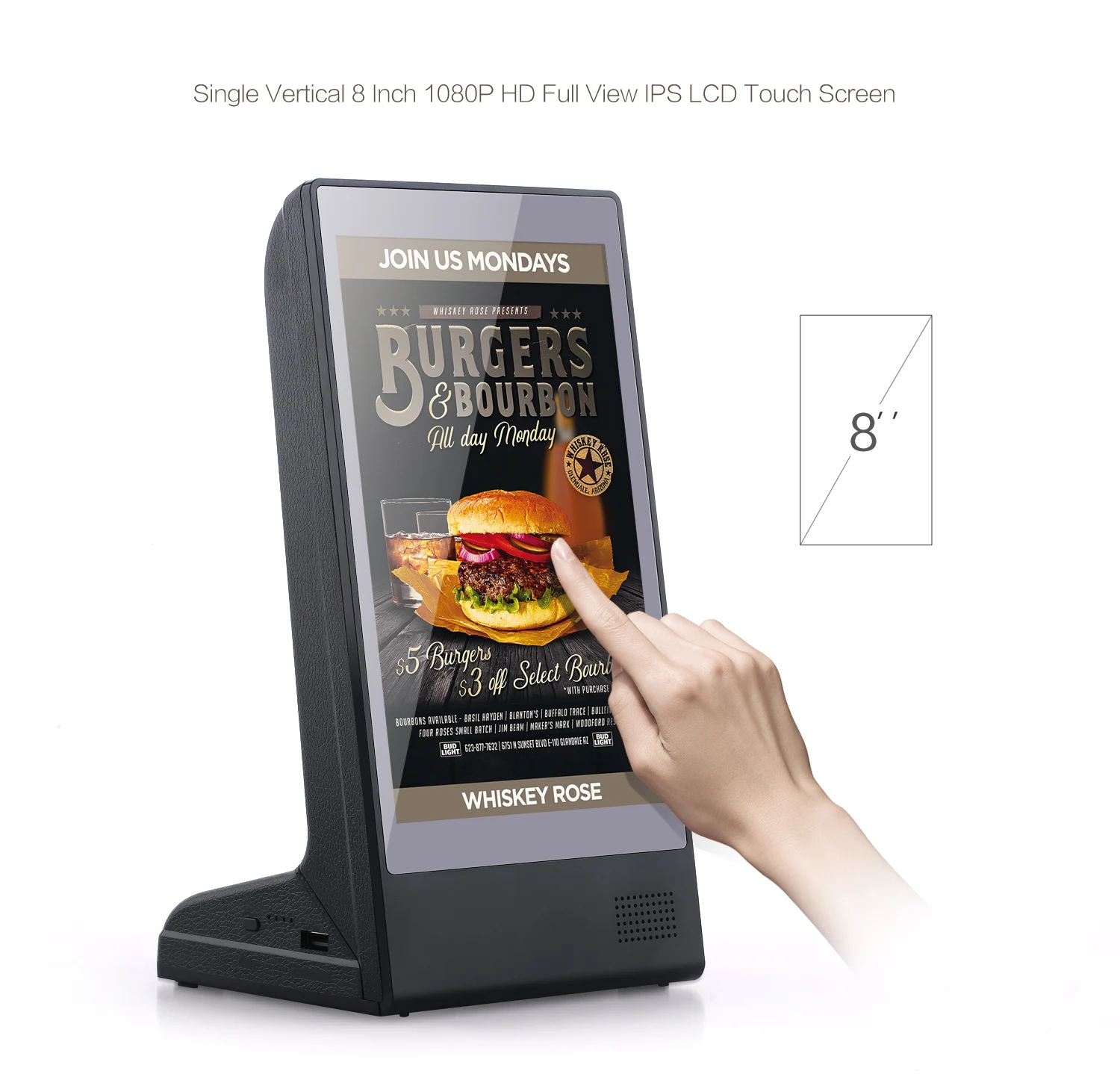 

Restaurant Charging Station WIFI Advertising Palyer LCD Table Menu Power Bank