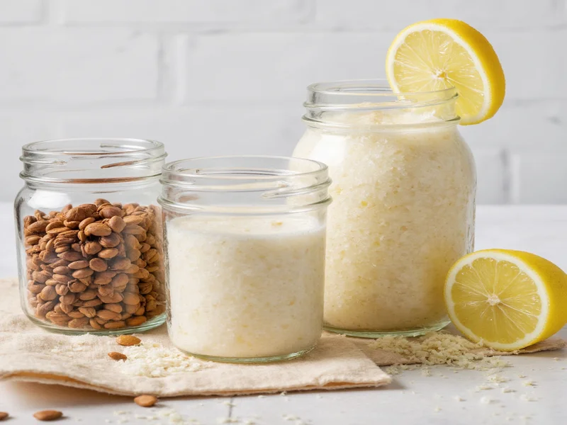 Homemade face scrub ingredients in mason jars