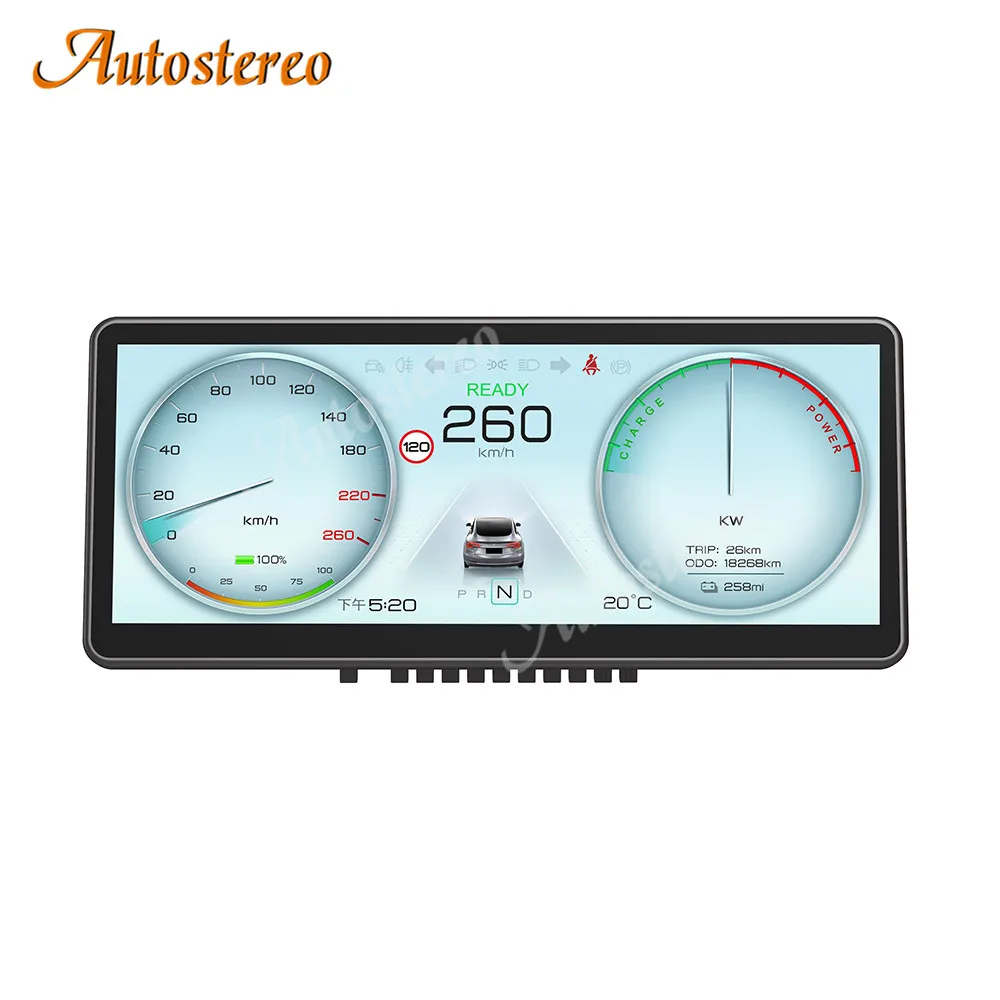 

Android 10 Carplay For Tesla Model 3 Tesla Y Digital Cluster Virtual Cockpit Car Multimedia Player Dashboard Speed Meter Screen