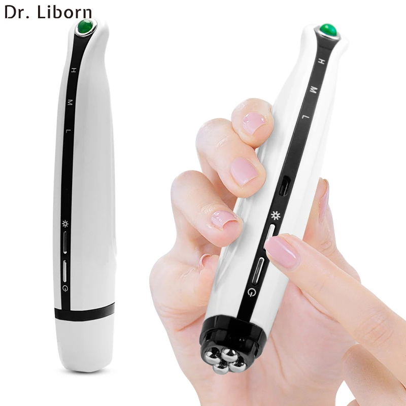 

Electric Vibration Eye Massager Heated Wand Relieves Dark Circles and Puffiness Facial Skin Care Eye Massager Pen