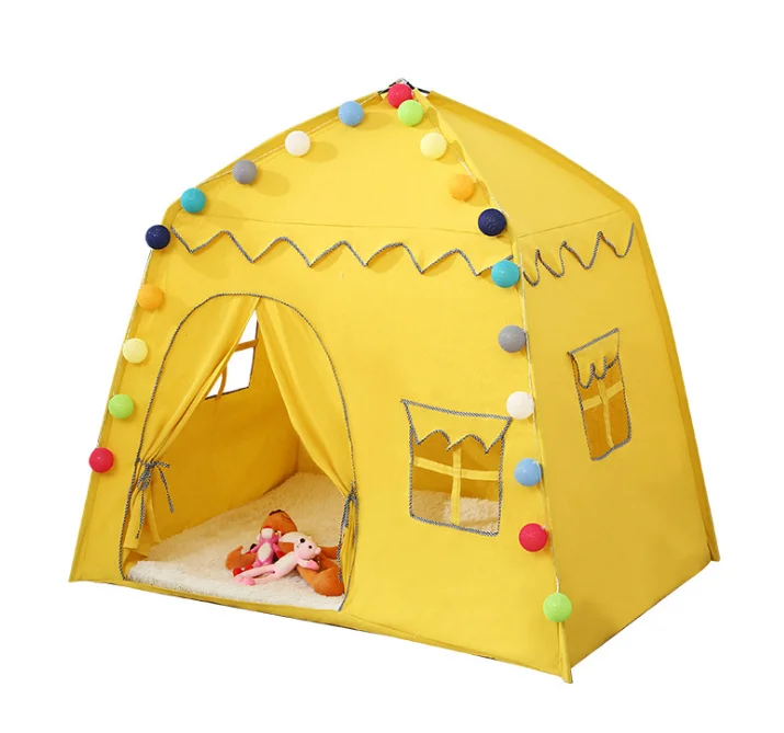 

High-quality Factory 2021 New arrival pink princess house girl pure cotton soft play kid's play house kidding tent wholesale, Oem