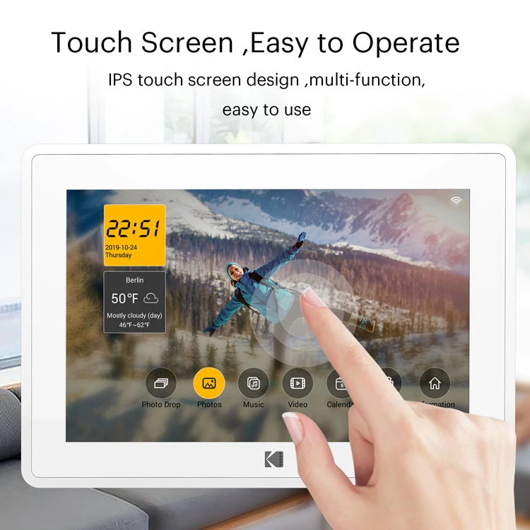 Rcf106 Kodak 10 Inch Photo Digital Frame Touch Screen Digital Photo