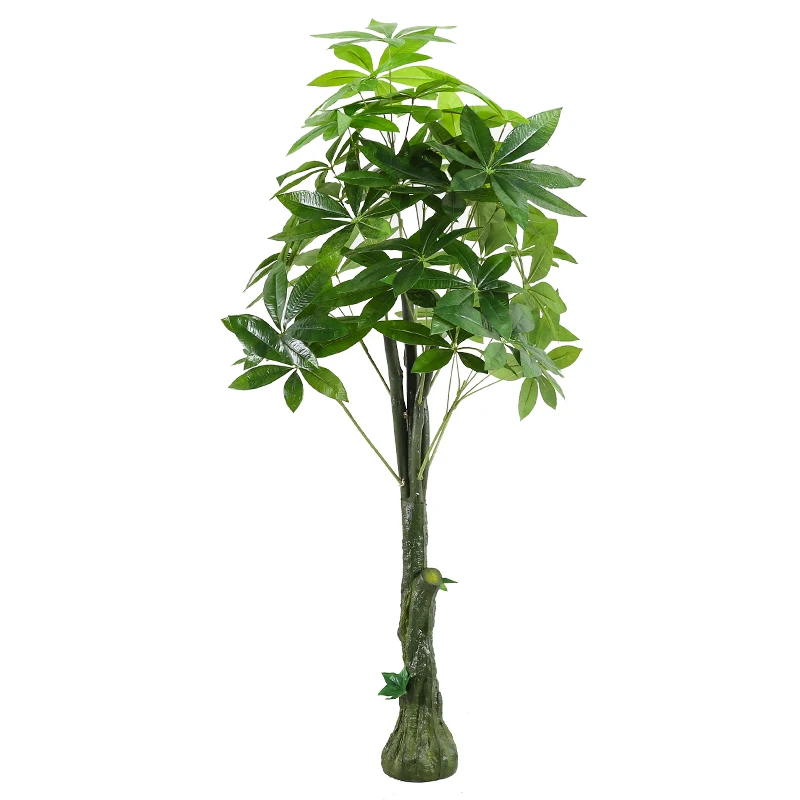 

Amazon Hot Selling Pachira Macrocarpa For Home Garden Decorative Artificial Plants Plastic Tree