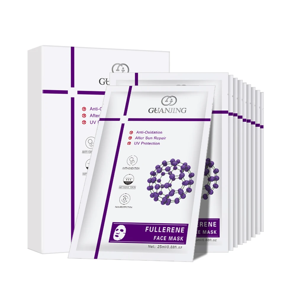 

Skin Care Natural Bioactive Extract Face Antioxidant Hydrating Fullerene Facial Mask, White