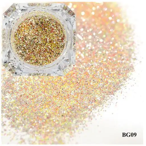 

Hot Nail Decoration Platinum Glitter Powder Laser Color Changing Nail Sequin Jewelry