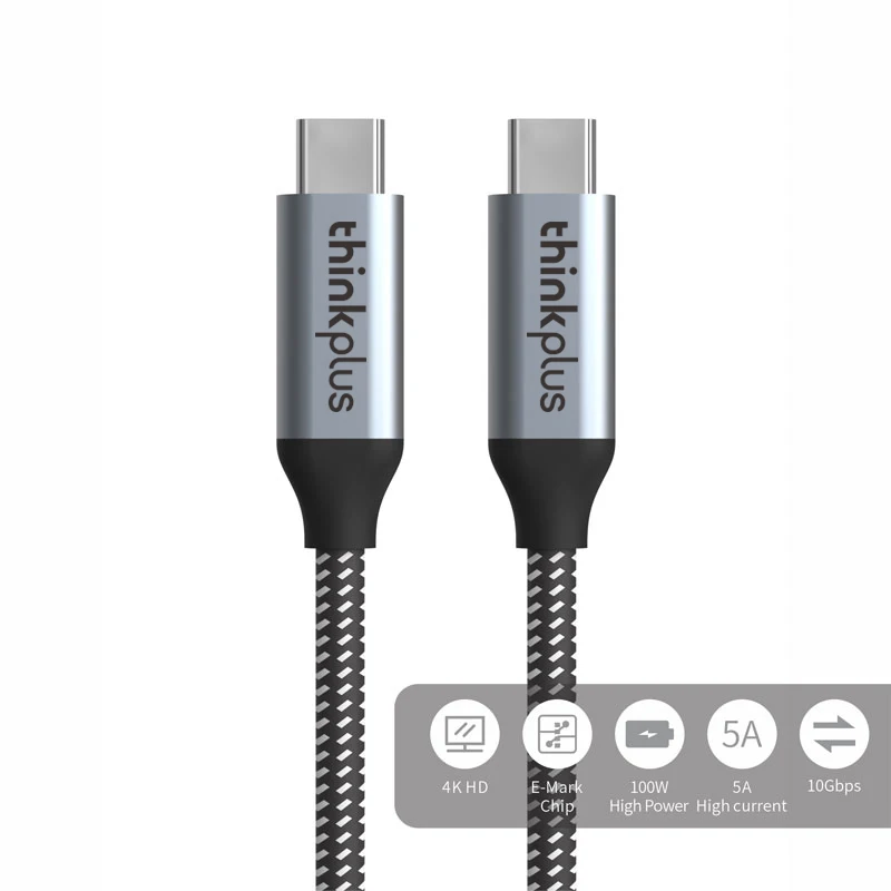 

100W PD Fast Charging Cable 10Gbps 8K 60HZ USB3.1 Gen2 Type C to Type C full function USB cable for lenovo laptop mobile