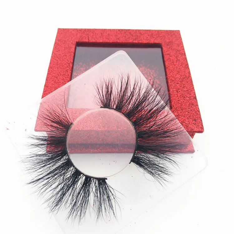 

Custom false eyelash packaging box create your own brand eye lashes clear band mink fur, Black