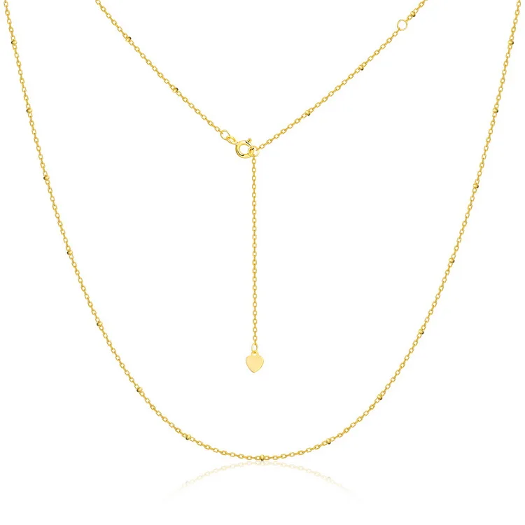 

Wholesale Jewelry Fashion Simple Bead Design Custom Chain 925 Sterling Silver Necklace