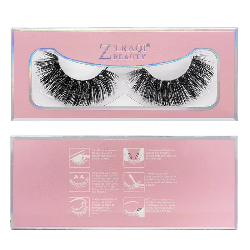 

Factory Price Custom Eyelash Packaging Handmade Lashes Makeup 3D Mink Eyelashes, Natural black