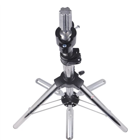 

adjustable tripod stand hairdressing training mannequin head with shoulder holder for wig display, White