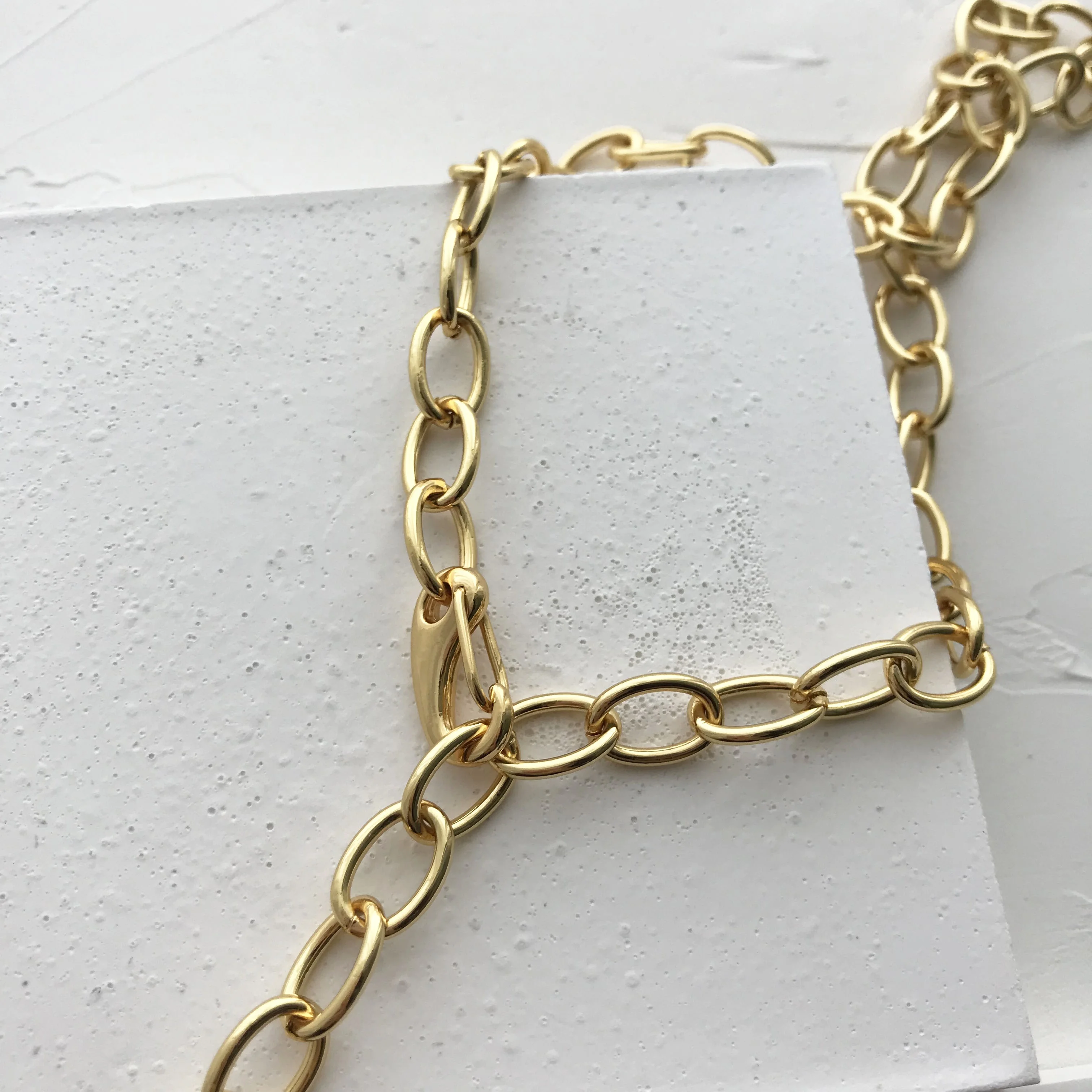 

Eico High Quality OT Buckle Necklace And Bracelet Jewelry Set Chain Necklace Women Men 2020 Statement Hip Hop Link Chain