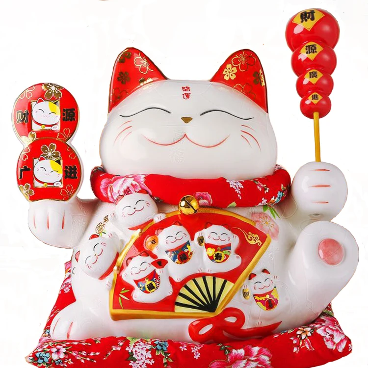 Chinese ceramic on sale cat figurines