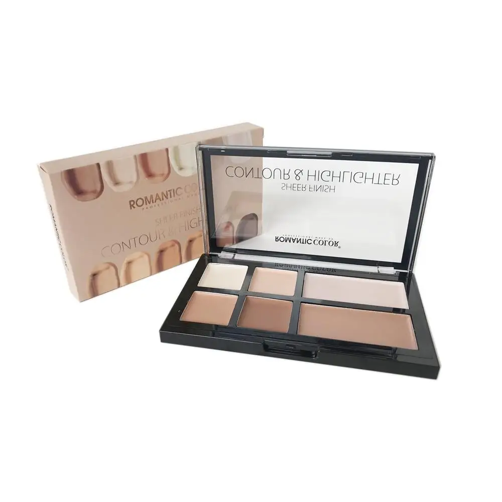 
Sheer Finish Contour Highlighter Makeup Palette 6 Color Eyeshadow Palette 