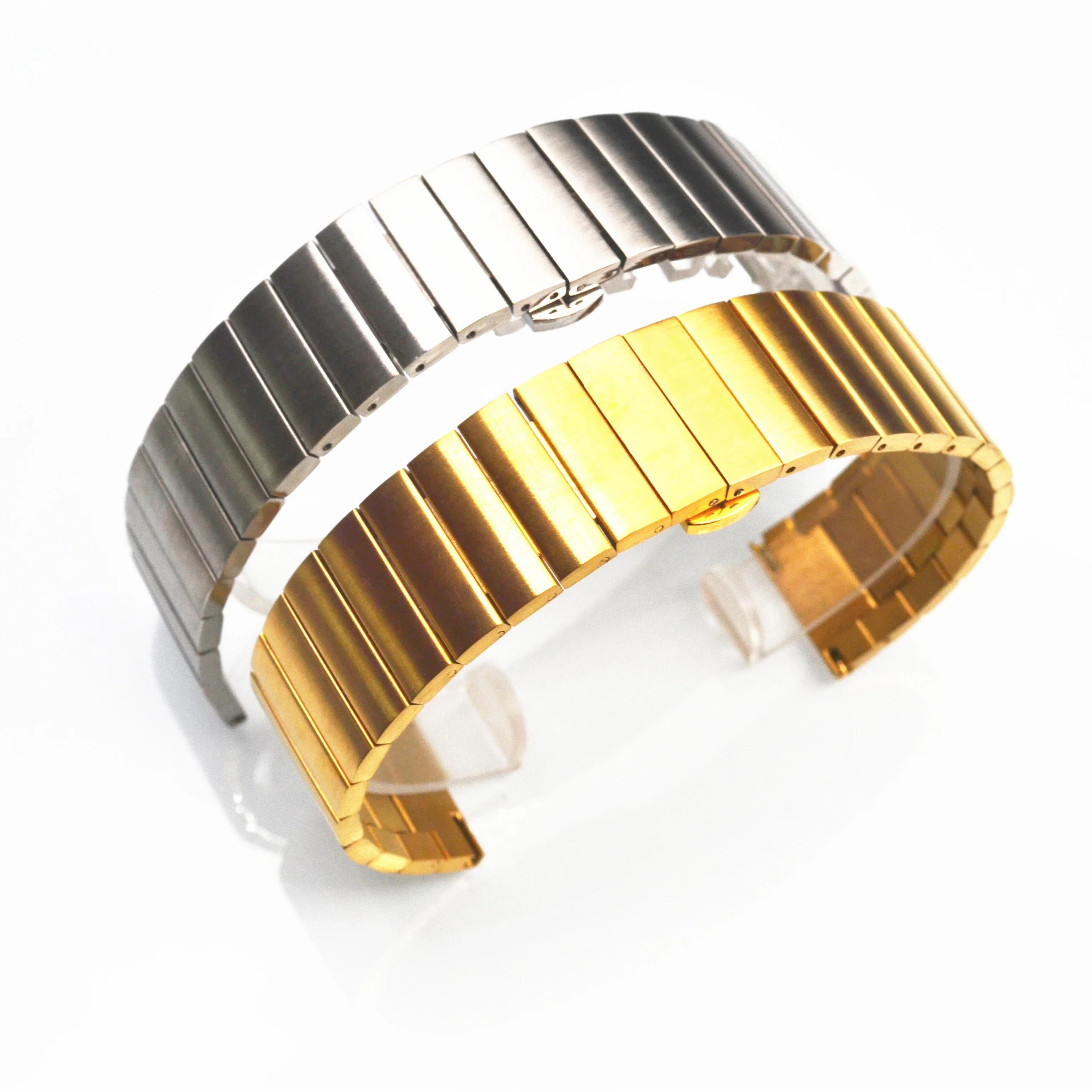 
Hot selling items butterfly lock solid metal watch strap band for smart watch bracelet with quick release pins 