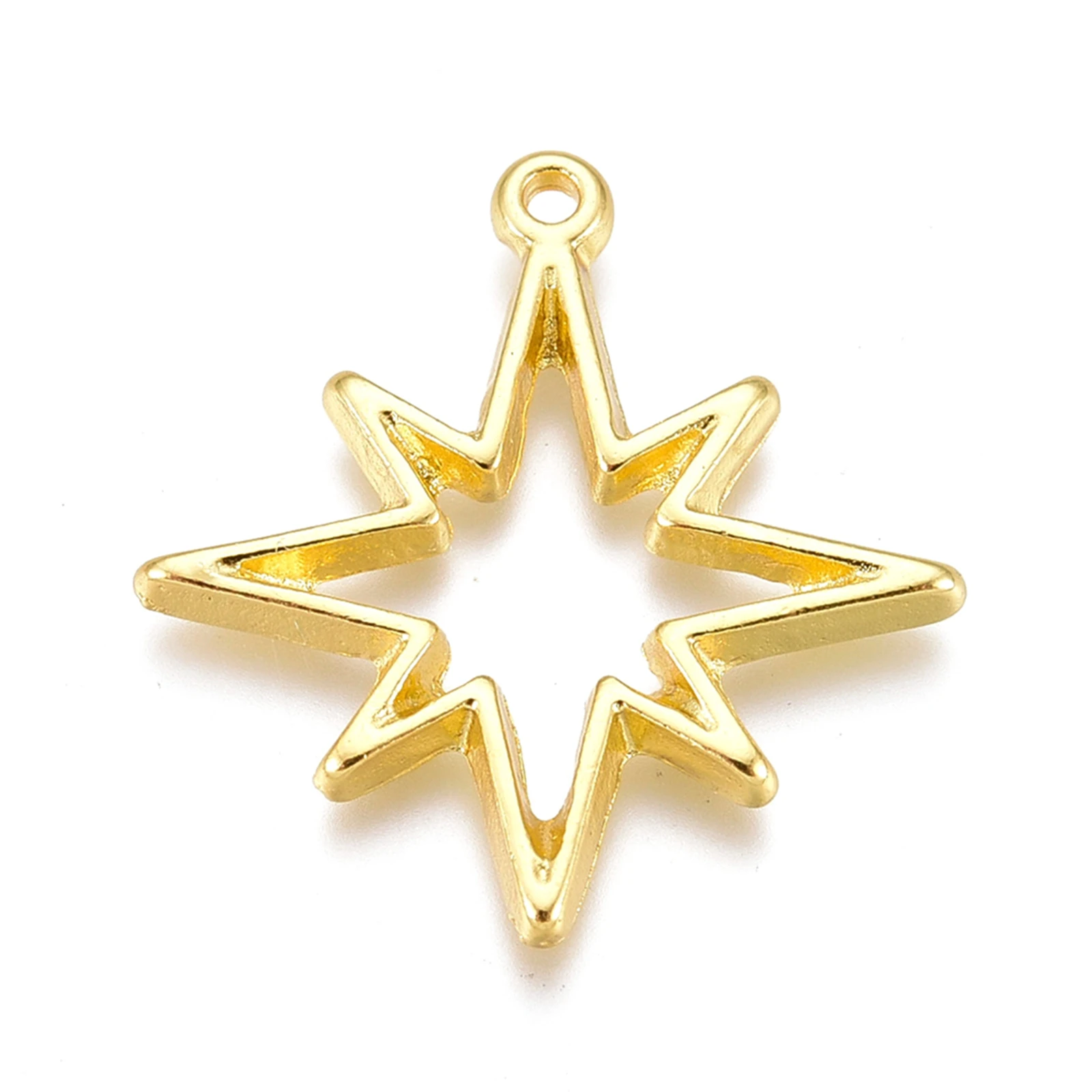 

PandaHall Star Shape Golden Open Back Bezel Pendants