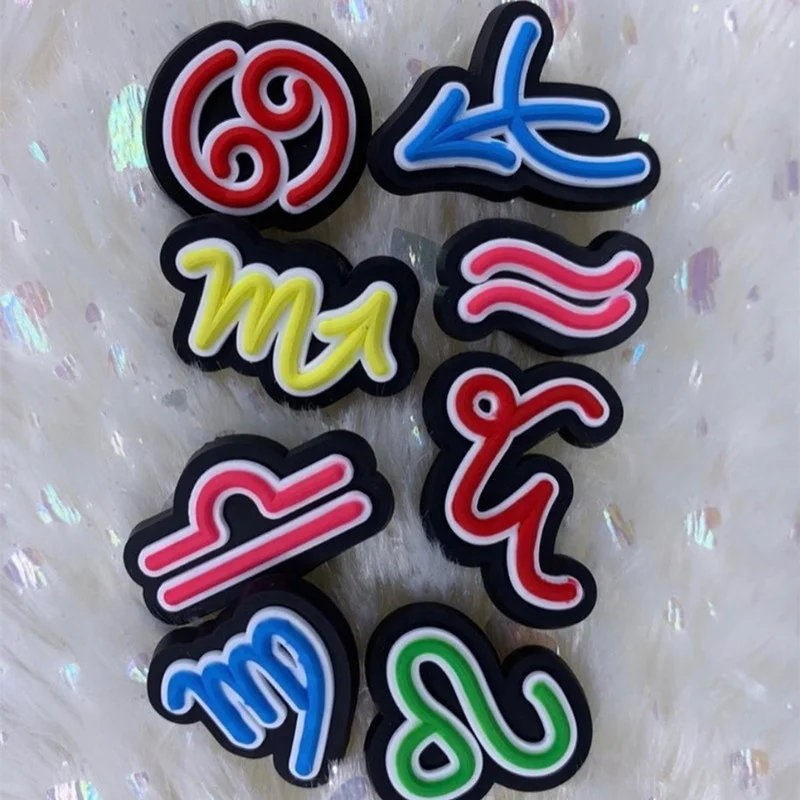 

Horoscope Zodiac shoe charms for promotional shoes decoration charms, As pictures