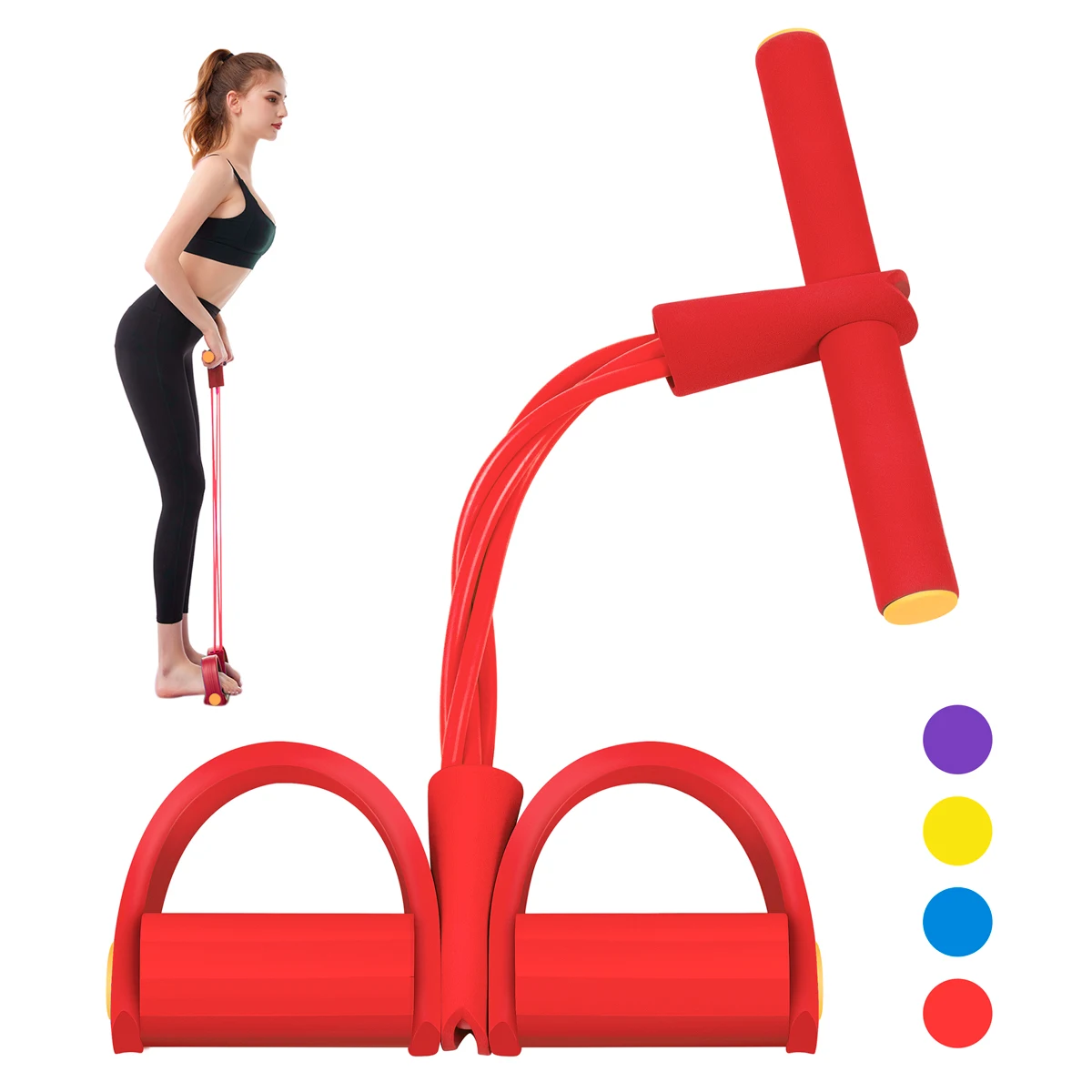 

Segorts Custom Exercise Fitnessband Four Tube Pedal Resistance Band Low Moq, Pantone color